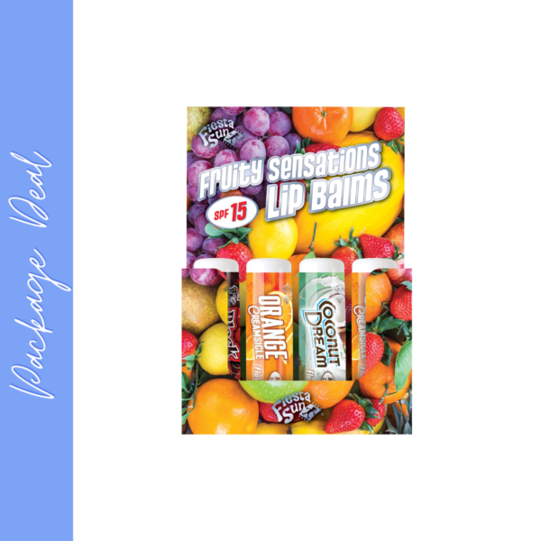 Fiesta Sun Fruity Scentsations Lip Balm Display Deal