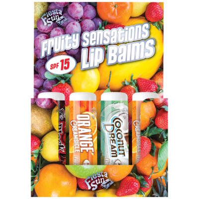 Fiesta Sun Fruity Scentsations Lip Balm Display Deal