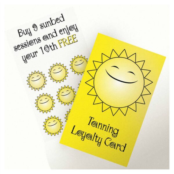 Tanning Loyalty Cards - 100 Pack