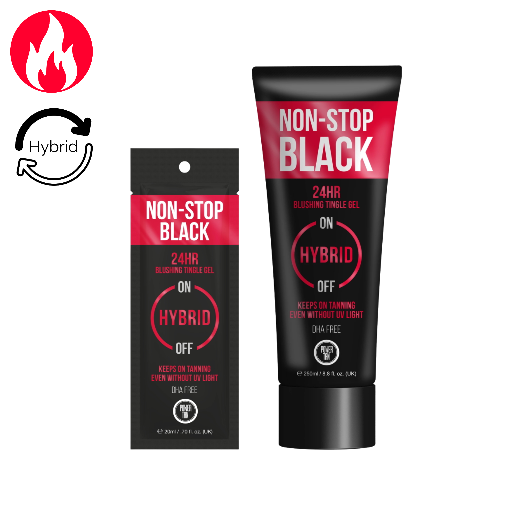 Power Tan Non-Stop Black Hybrid Tingle Gelee