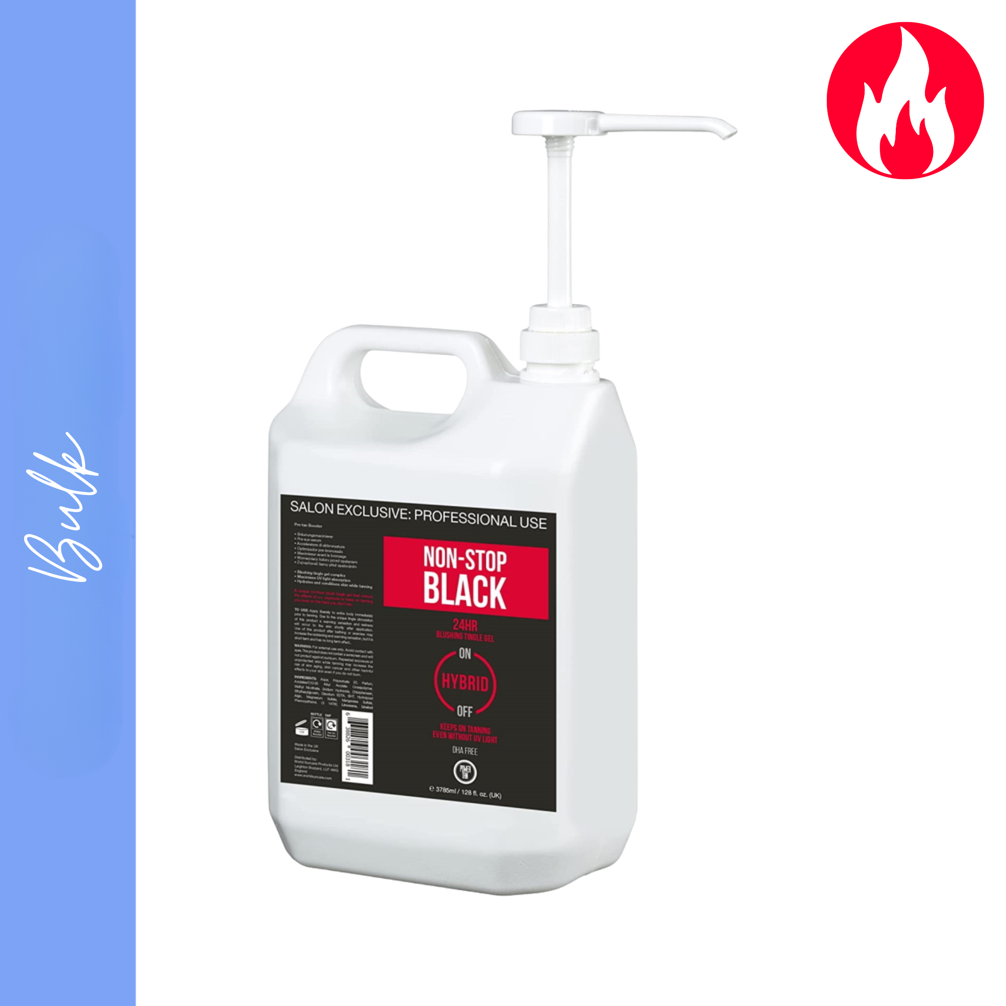 Power Tan Non-Stop Black Hybrid Tingle Gelee Gallon