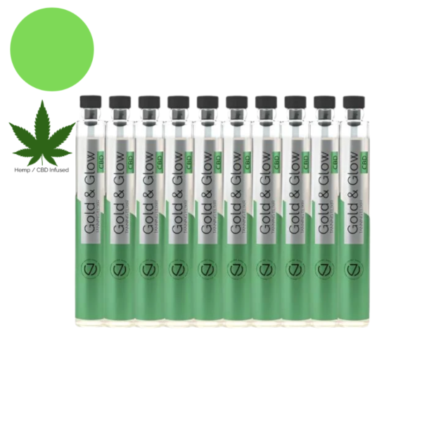 7Suns Gold & Glow CBD Dry Tanning Oil Ampule Display