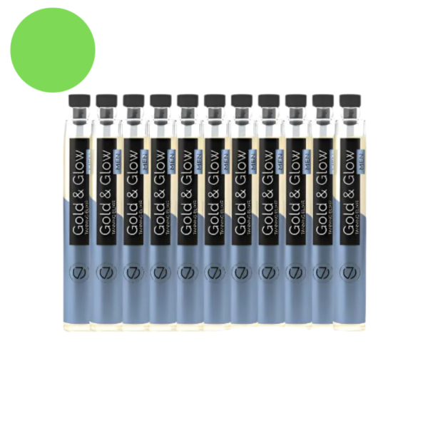 7Suns Gold & Glow MEN Dry Tanning Oil Ampule Display
